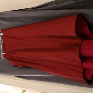 David's Bridal Red Formal Maxi Skirt with wrap